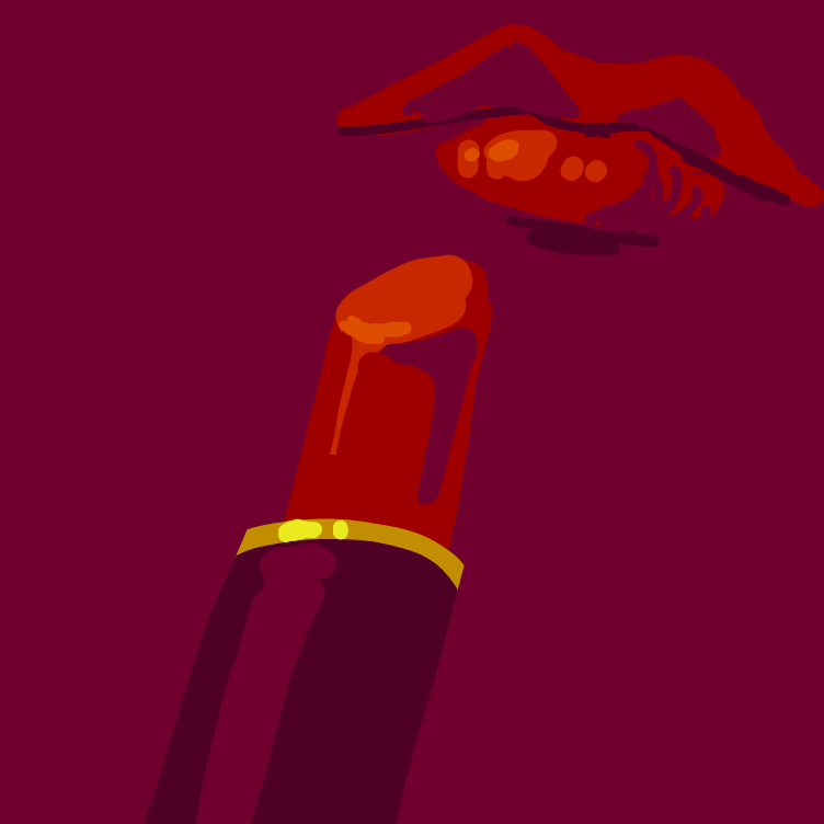 Drawing in 💄 by ThaSilentArtist