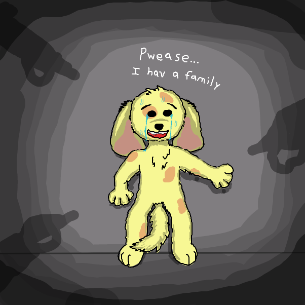 Drawing in A nameless OC. Feel free to kill it off >:) by TierraLobo