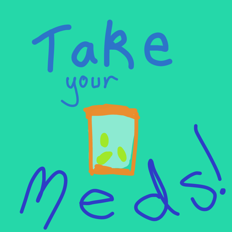 Cant think? What is something you forget, that someone else might need a reminder for? - Online Drawing Game Comic Strip Panel by pantsless dog