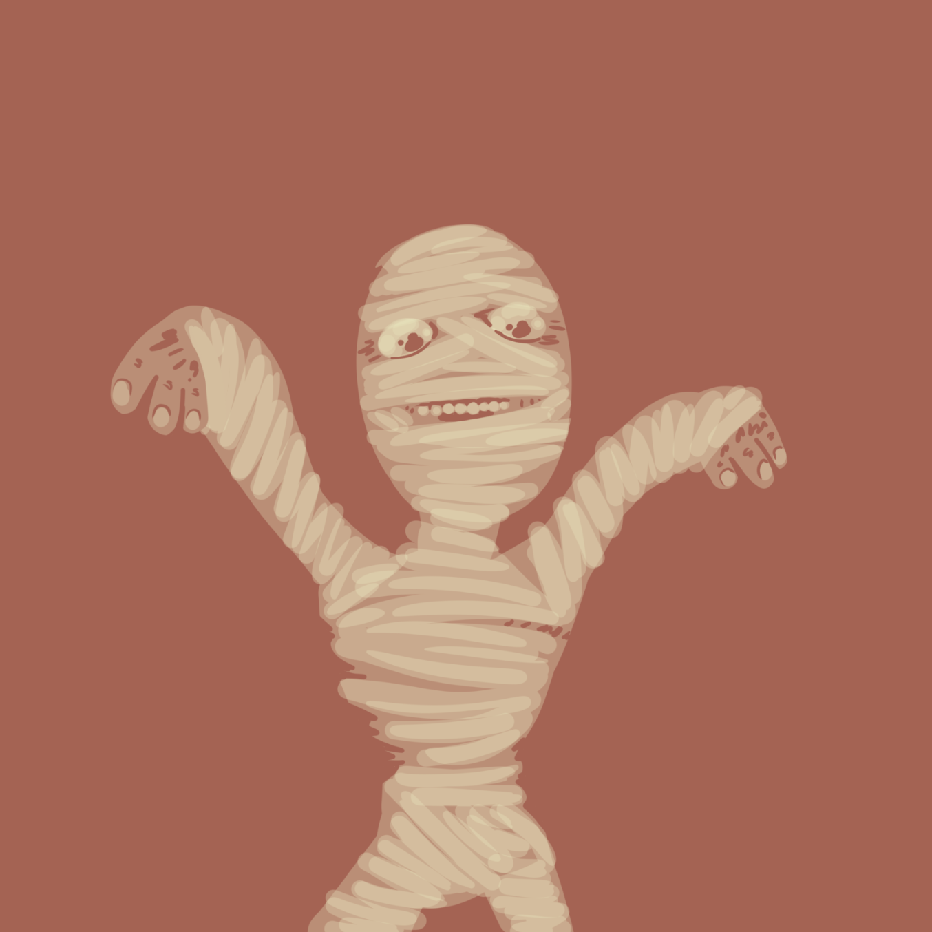 Crapped out with an easy mummy but hopefully yall get the idea. - Online Drawing Game Comic Strip Panel by Wizard Croissant