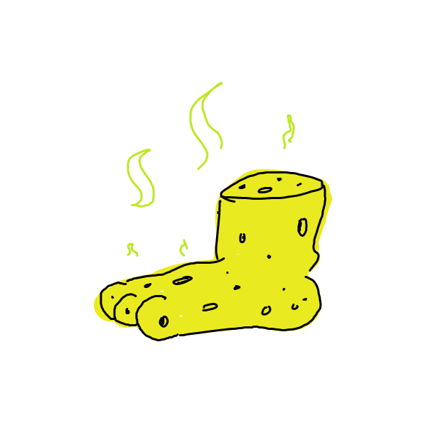 Drawing in Cheese That Makes You Wheeze by Aluminimalism