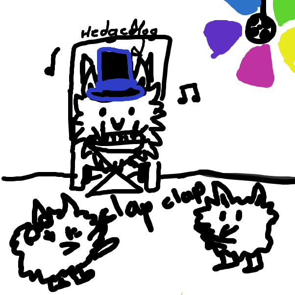 Drawing in keyboard hedgehog by Rose12