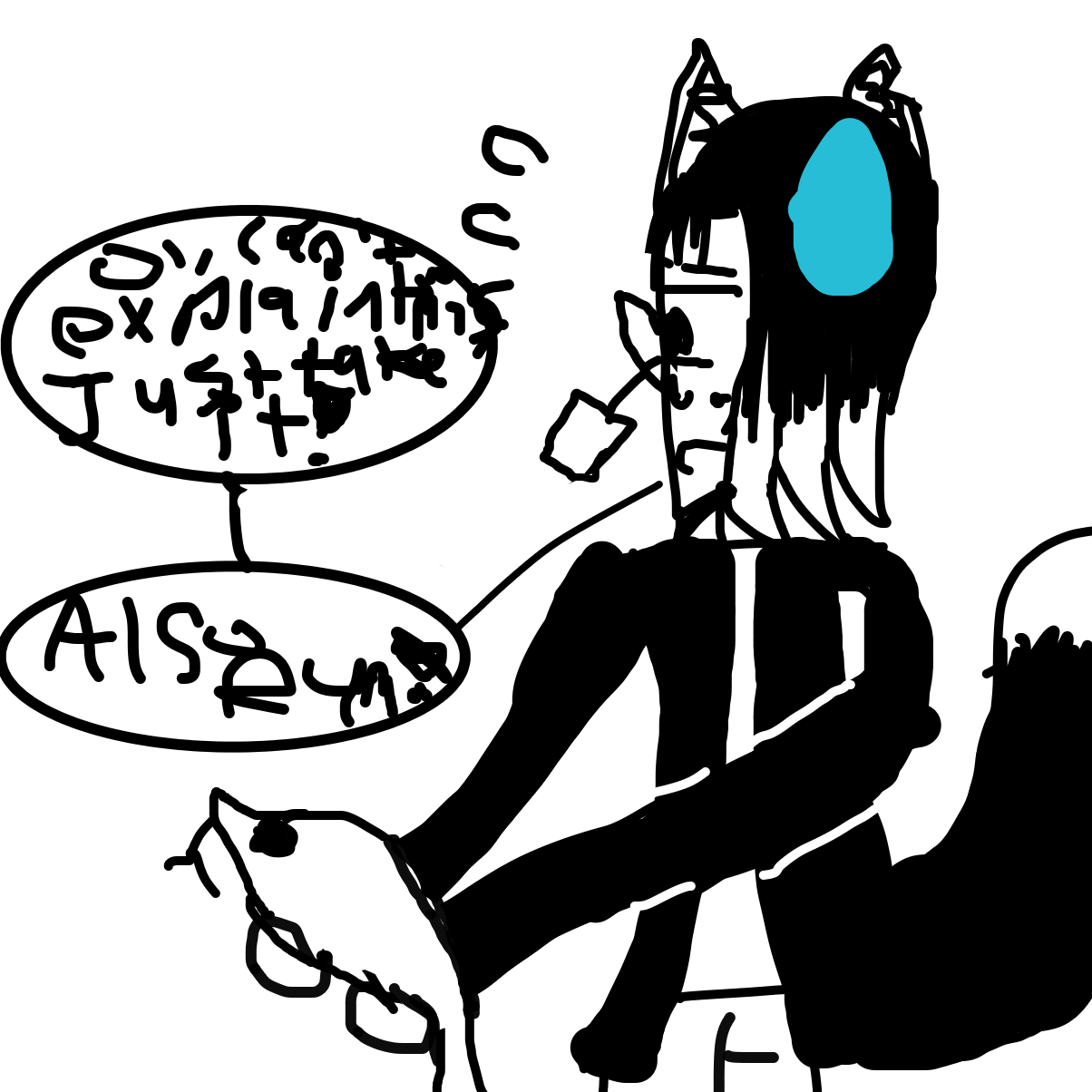 “TAKE IT OR LEAVE IT AND RUN.” - Online Drawing Game Comic Strip Panel by EmoWeeb_the_Simp