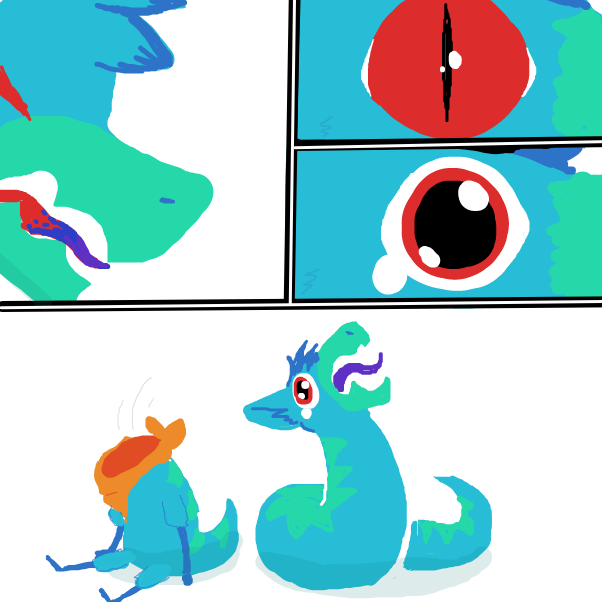 Derren seems to be evolving... or... devolving!? What's happening! hah! - Online Drawing Game Comic Strip Panel by Sluggishfella