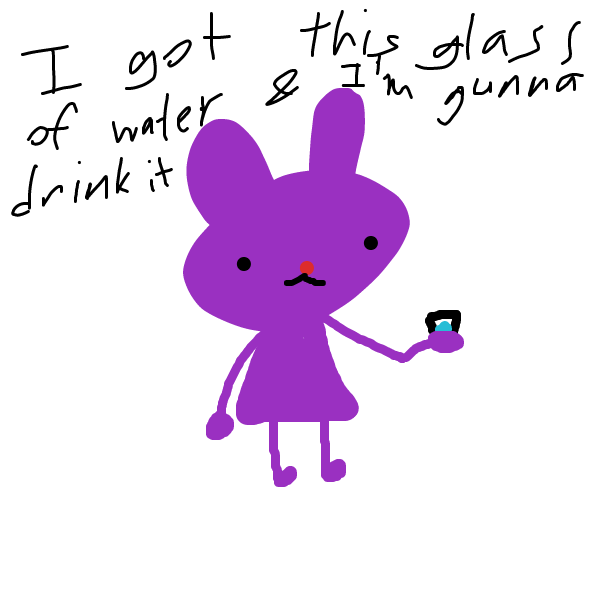 Drawing in Mick Drinks Water by Wheaty