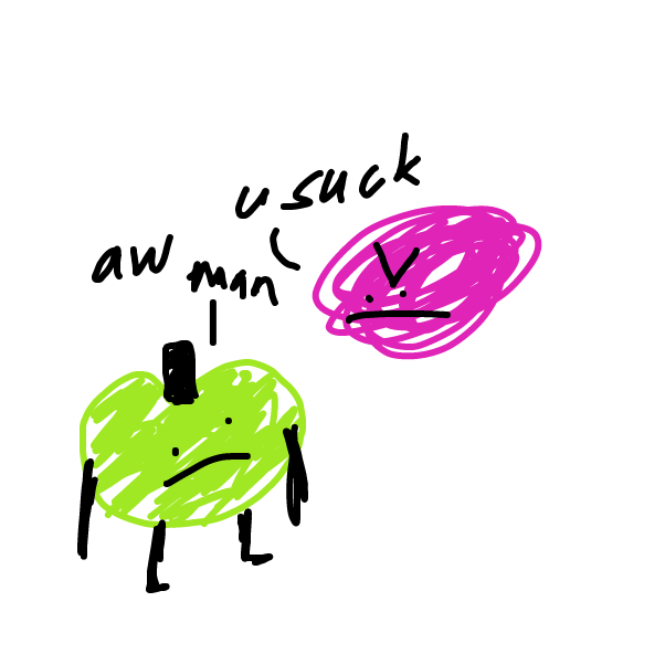 puffball bullies green apple - Online Drawing Game Comic Strip Panel by Wheaty