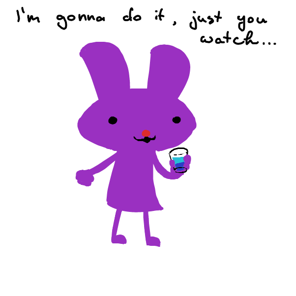 Drawing in Mick Drinks Water by Aluminimalism