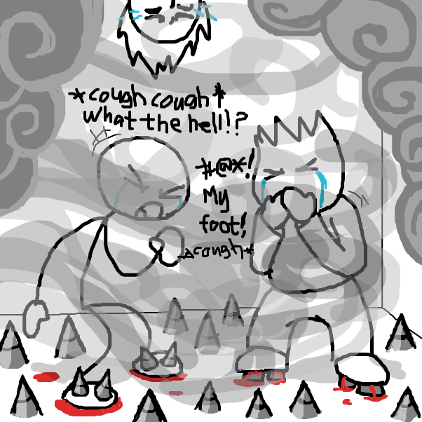 Here comes the Carbon Monoxide. - Online Drawing Game Comic Strip Panel by SeanTrunks