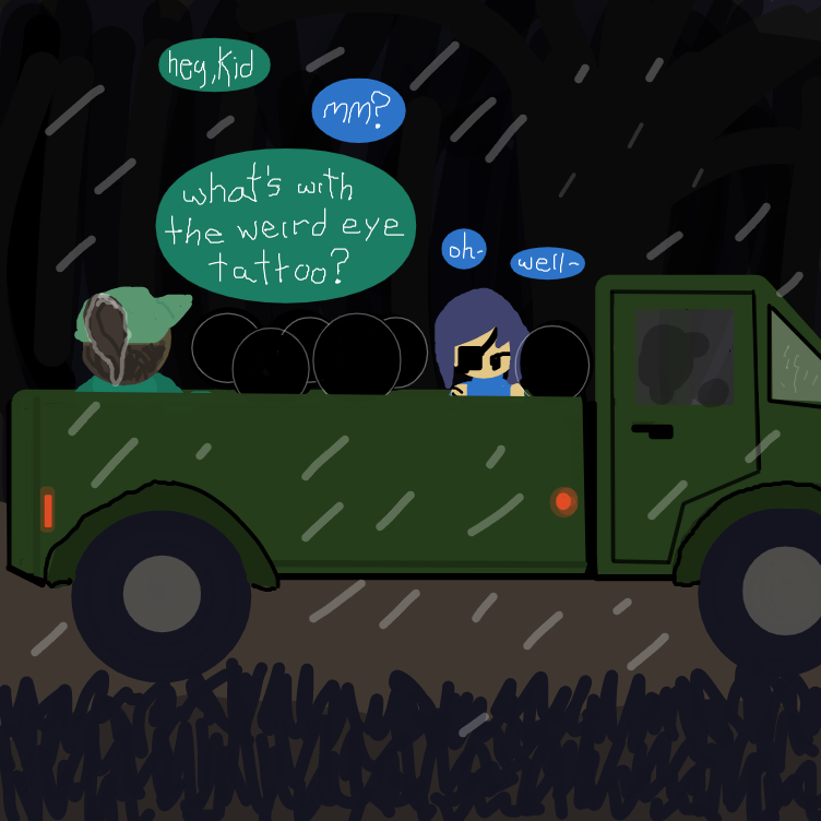 Drawing in Eye of Horus by pantsless dog