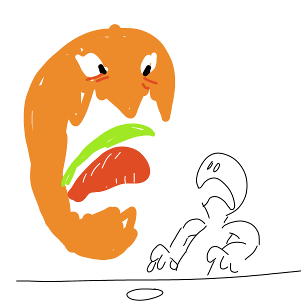 Drawing in hamburger by Sasha_Cakes