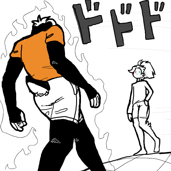 The approaching meme from jojo - Online Drawing Game Comic Strip Panel by Sluggishfella