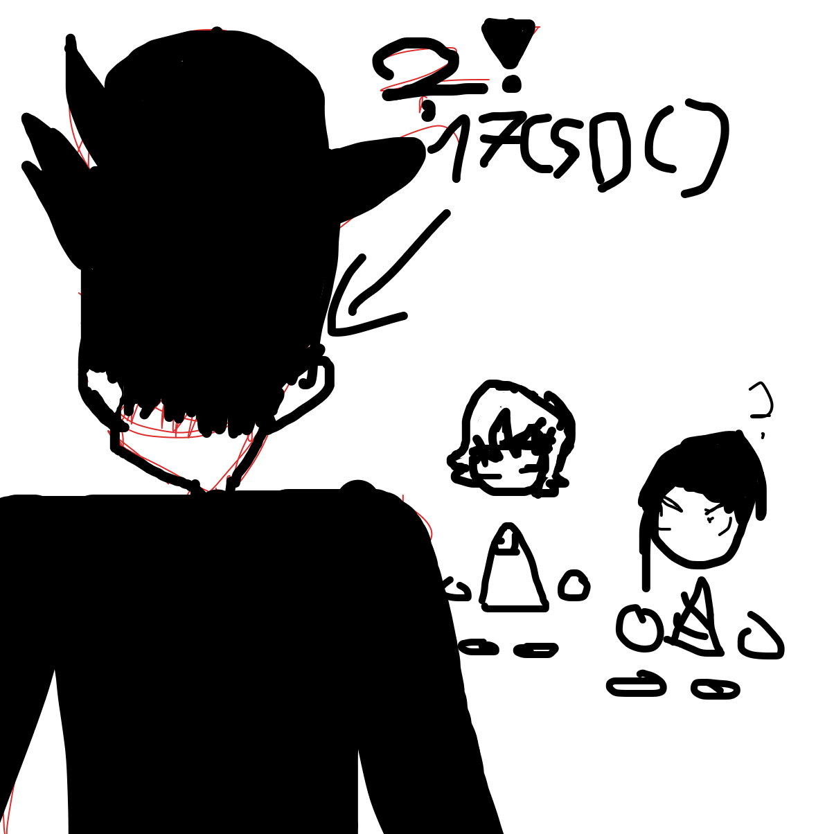 Jotaro is very buff for being 17-
(I was gonna draw polnareff because he hads bigger man boobs but jotaro was more illogical :/) - Online Drawing Game Comic Strip Panel by EmoWeeb_the_Simp