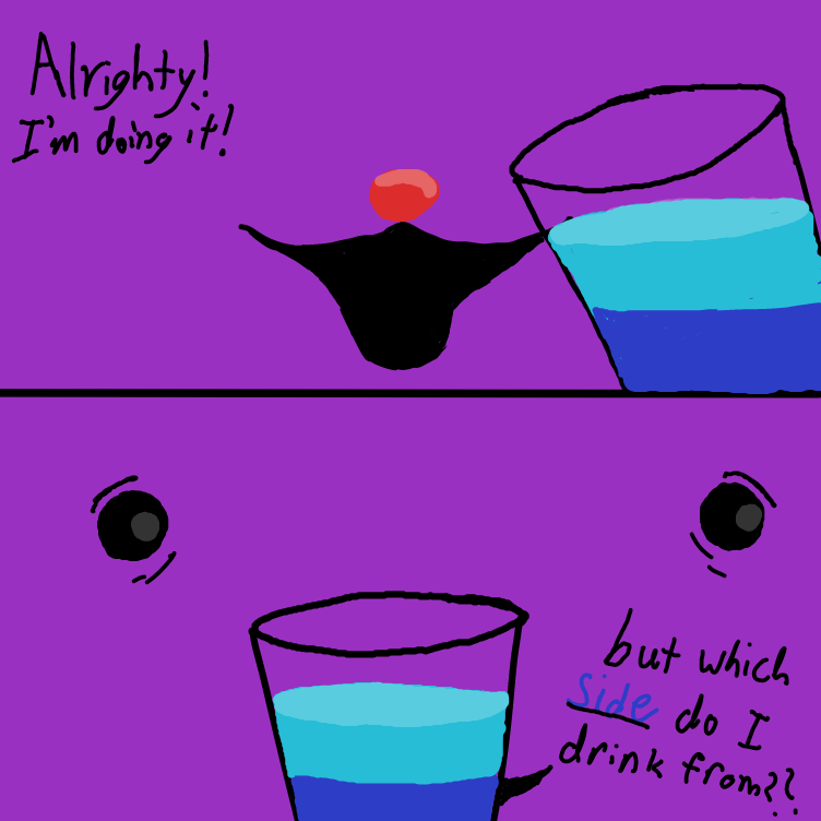 Drawing in Mick Drinks Water by Setin