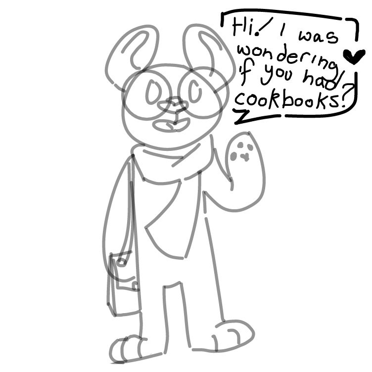 Drawing in insert title by pantsless dog