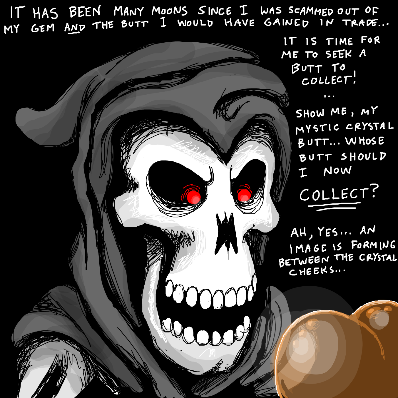 Drawing in Vengeance of the Butt Collector by TFD2