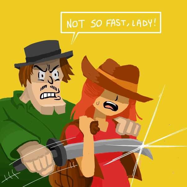 *teleports behind you* - Online Drawing Game Comic Strip Panel by 🔲