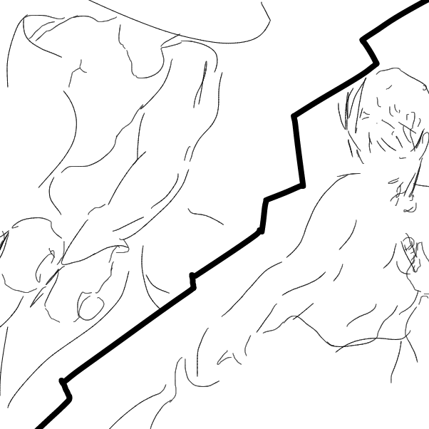 The fight begins!! - Online Drawing Game Comic Strip Panel by Davidguyette