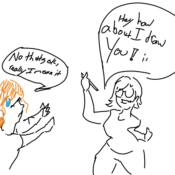 Drawing in in art class by Davidguyette