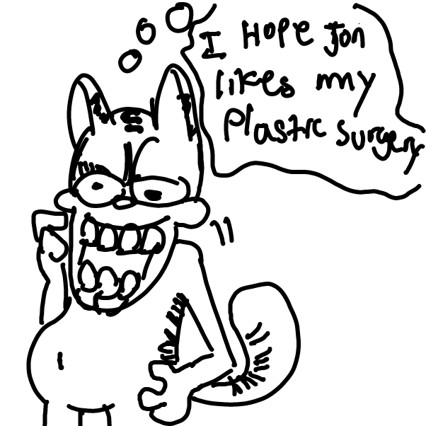 Drawing in garfield comic but horrifying by ENA_16