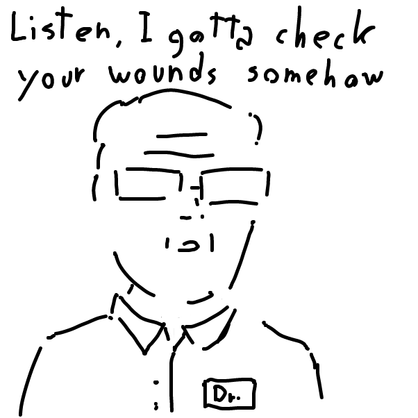 Drawing in hospital by not a weeb