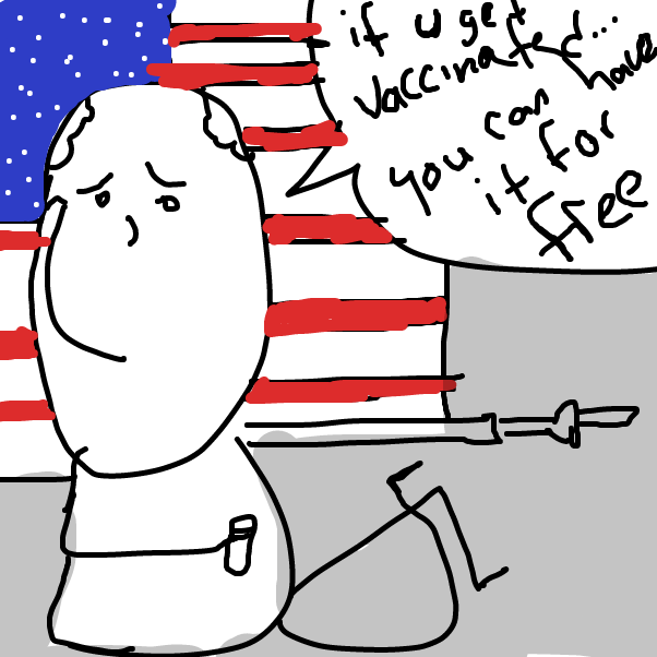 Drawing in Advert Food by green cube