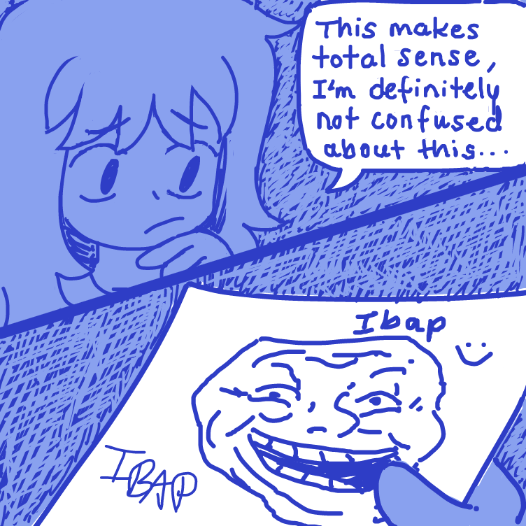 i drew yet another blueish/purplish girl :Q - Online Drawing Game Comic Strip Panel by nooz