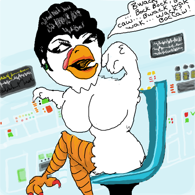 Drawing in Where No Chicken Has Gone Before by dona.