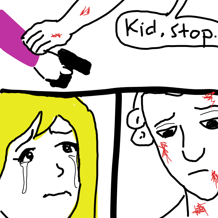 Drawing in Mozart protecting children 2 by Mozart