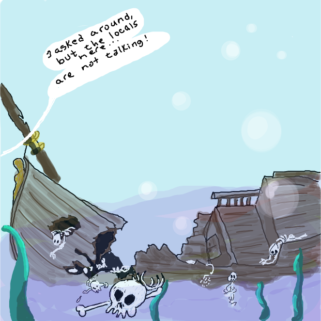 Drawing in Hm... yes. The water here is made out of water. by dona.