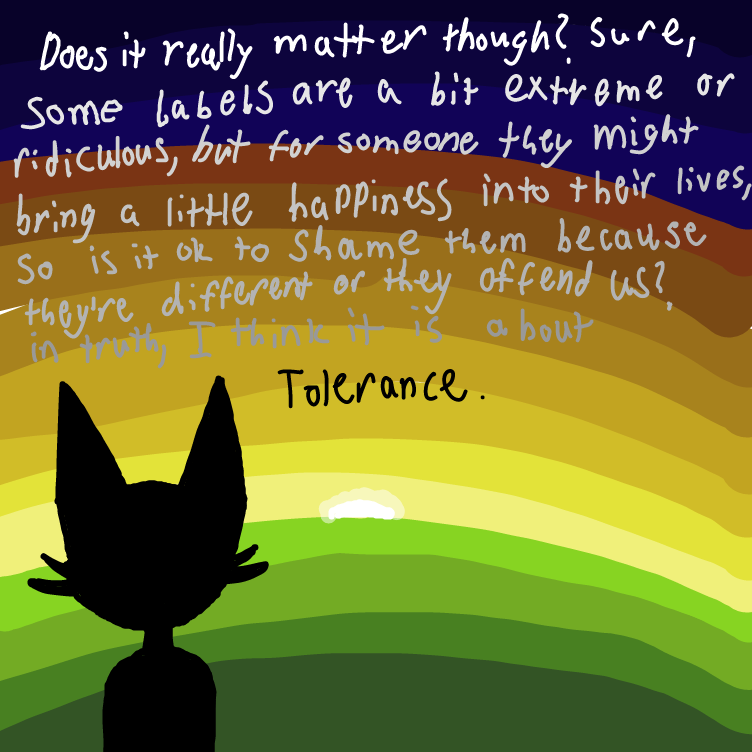 Not trying to get heavy handed or anything, but can't we treat others kindly, even if we don't agree with or understand their choices, they're still human beings with emotions, so isn't that reason enough to be respectful even if we don't agree? - Online Drawing Game Comic Strip Panel by Setin