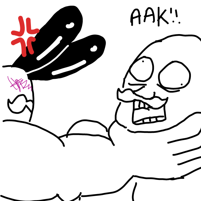 Drawing in Old Fashioned Strongman by Mozart