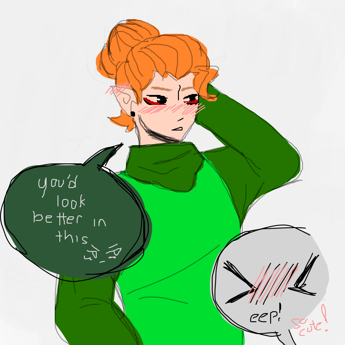 Drawing in Pico with a bun?! by MY~LEIGH