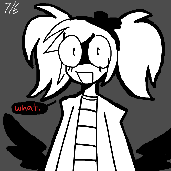 Drawing in Finish the sentence (SDRAWKCAB) by Chumky