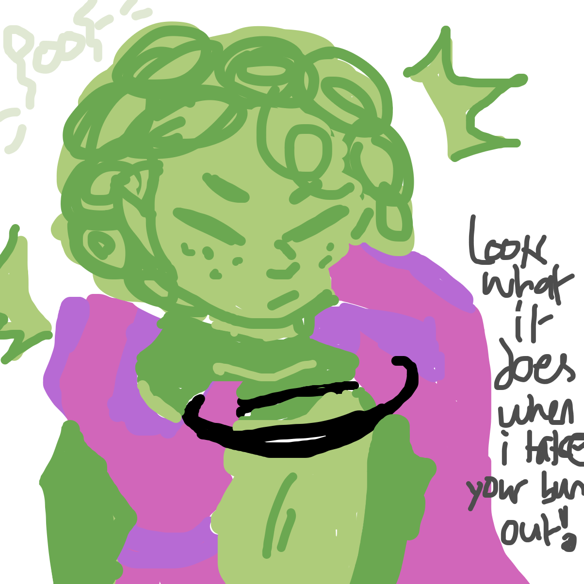 Drawing in Pico with a bun?! by user2948567301