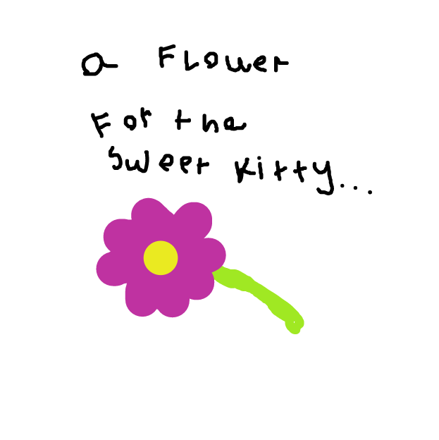 A flower to show the cats beauty. - Online Drawing Game Comic Strip Panel by Monkey_HugLuv