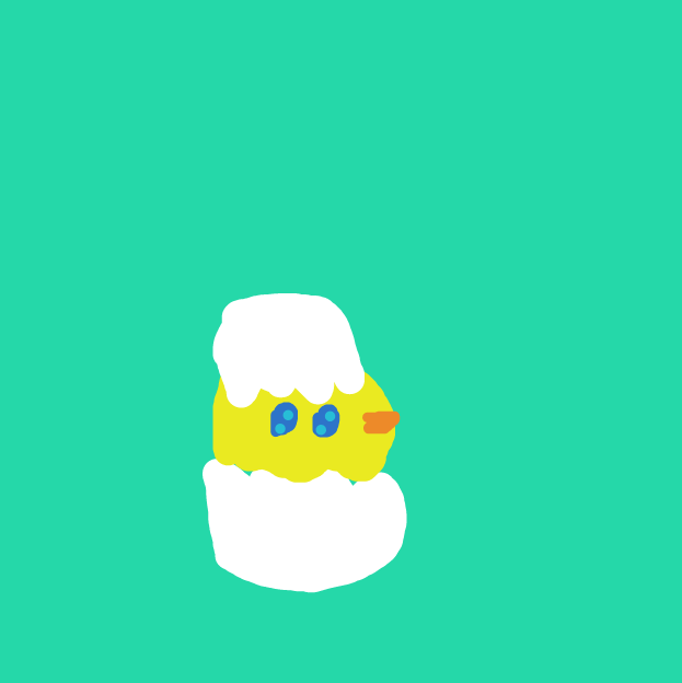 The egg hatched and is now a baby bird. - Online Drawing Game Comic Strip Panel by Monkey_HugLuv