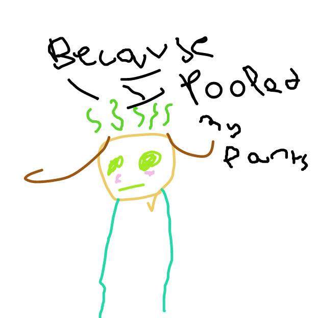 She pooped her pants. - Online Drawing Game Comic Strip Panel by Monkey_HugLuv