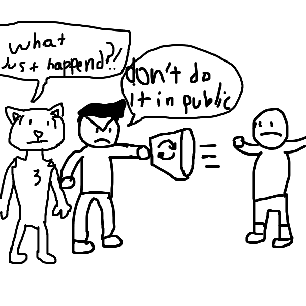 don't throw dangerous stuff in public - Online Drawing Game Comic Strip Panel by SuperIced3