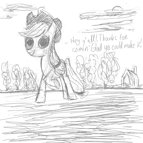 Drawing in My Little Pony II: Apple Jacks Day. by Sunset Shimmer