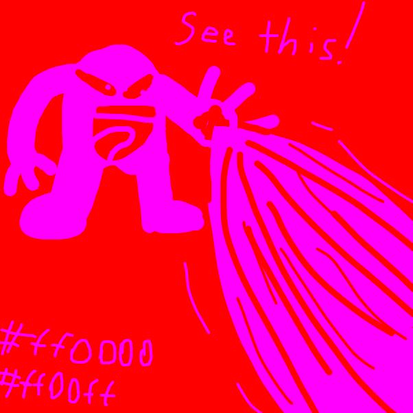 their eyes could not handle the true power of the eye bernie,
#ff0000 and #ff00ff - Online Drawing Game Comic Strip Panel by SuperIced3