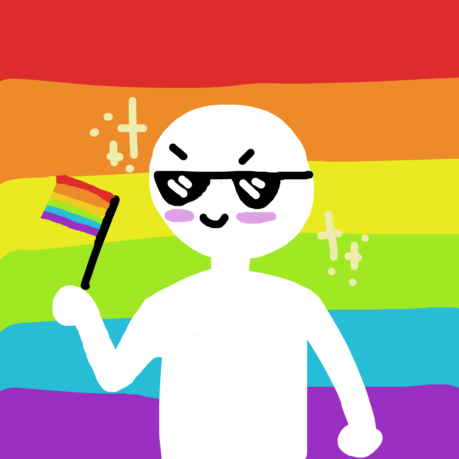 Drawing in pride month lets gooooo by dummythiccc