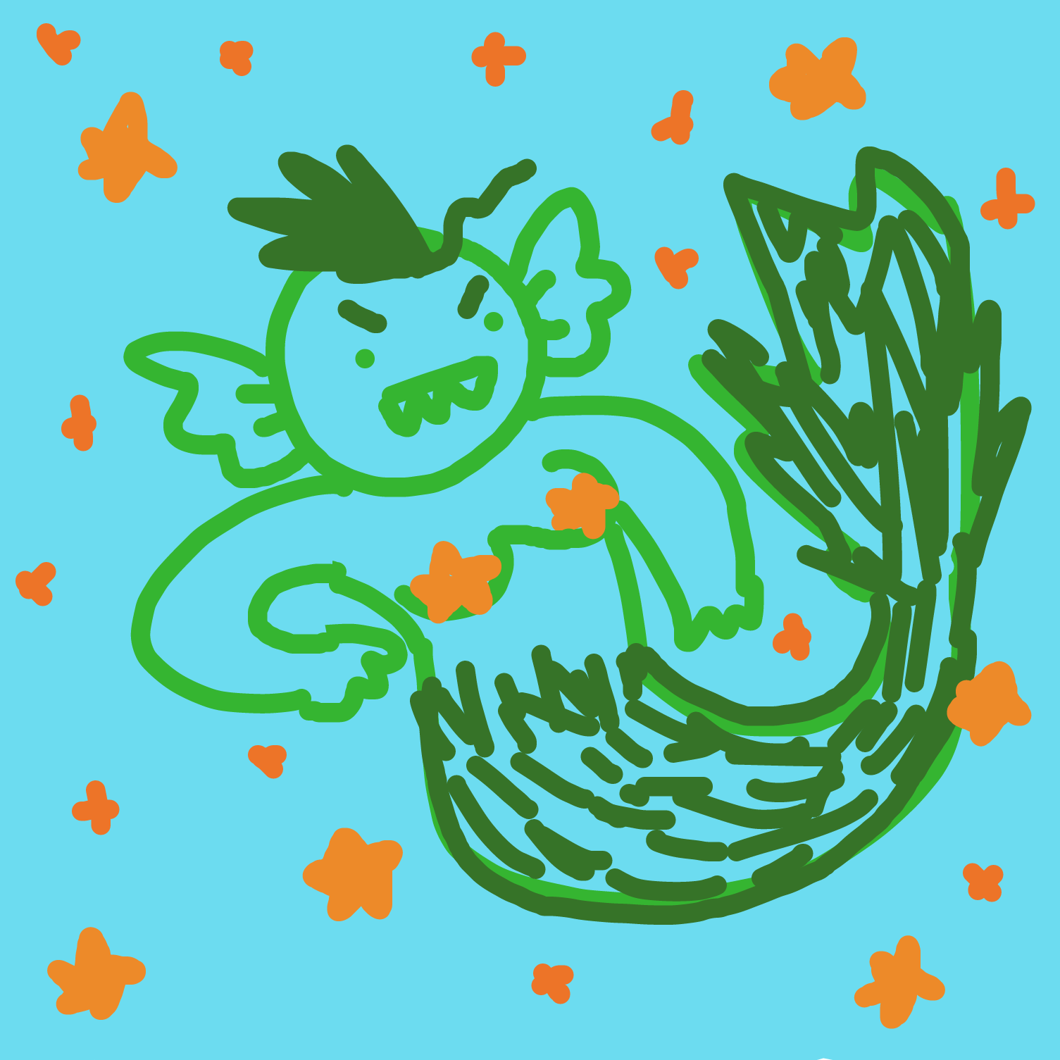 Drawing in mermaid but its not mermay anymore- by dummythiccc