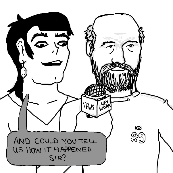 Drawing in Two Men by damnedhippie