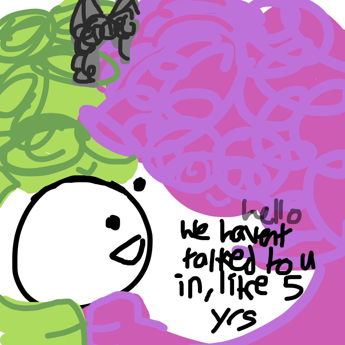 Drawing in we’re back (again (there is three of us now)) by user2948567301