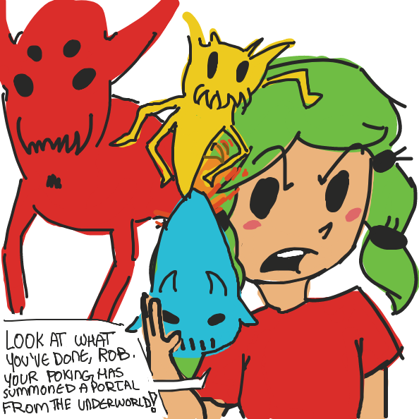 rob done goofed - Online Drawing Game Comic Strip Panel by The Burned Man