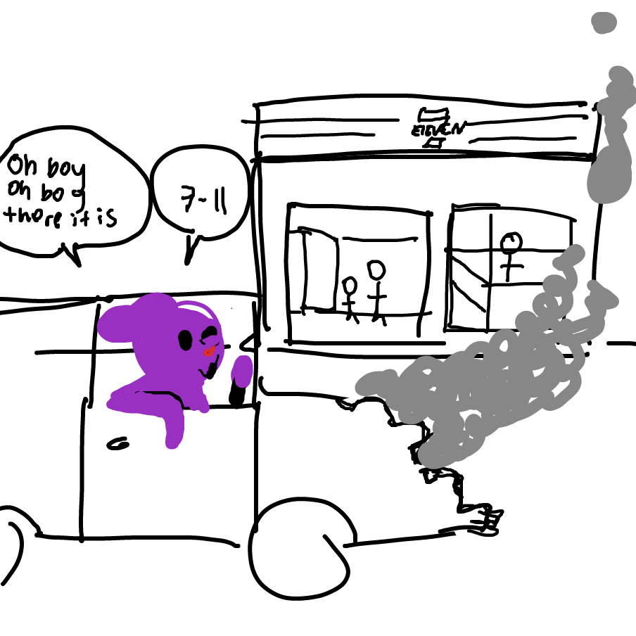 Drawing in Mick Goes To 7-11 by nameman