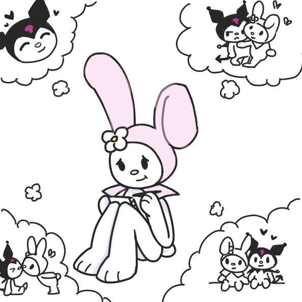 i dont have any advice . . . but if this is how you draw when you're sad, i'm locking you in a tower . . . this might be my most fav thing i've ever seen you draw! 💕 so much heart in it n you can tell!  - Online Drawing Game Comic Strip Panel by Cake Emoji