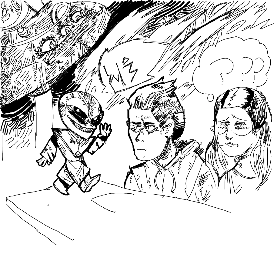 Drawing in The adult twins by persephost