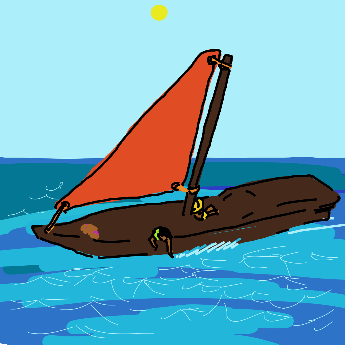 Drawing in Ocean by Scribbledabble