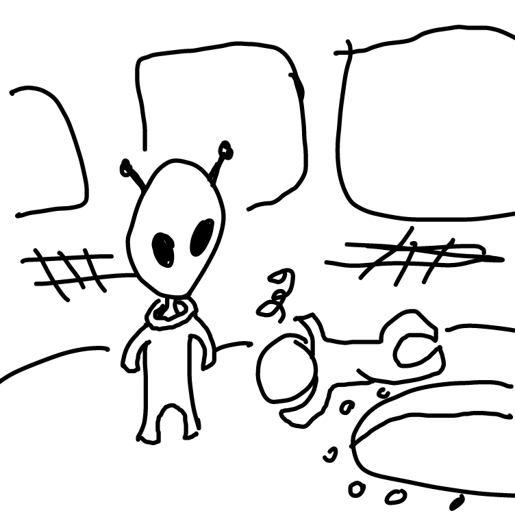 Drawing in The Cave Monster by SeanTrunks